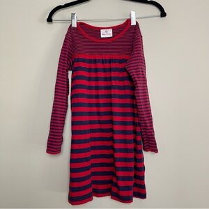 Hanna Anderson American Girl Red & Blue Stripped Pullover Shirt Dress Sz 120(7-8